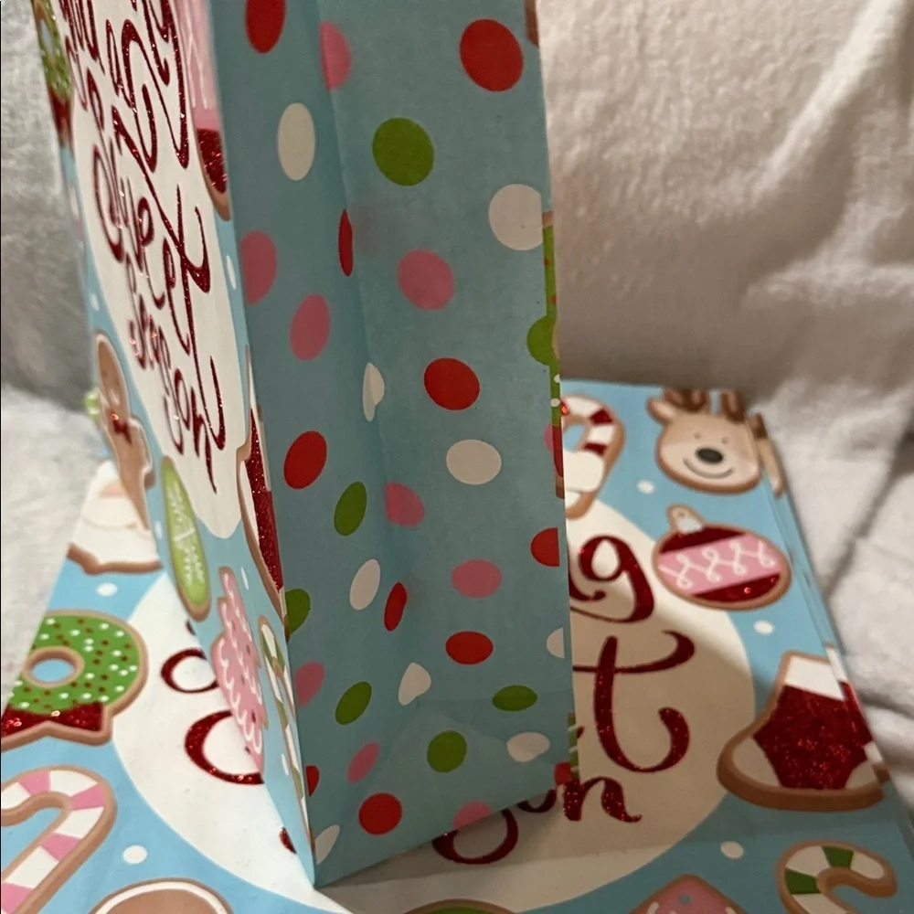 Festive Holiday Gift Bag with Red Accents
